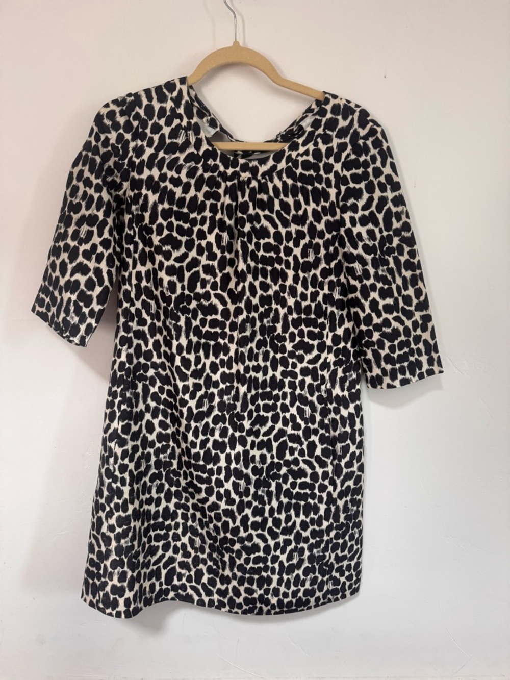 kate spade Silk animal print Cream and Gold Logo Slip